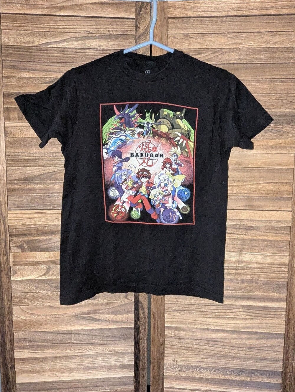 Bakugan Battle Brawlers Graphic Poster Tee T-Shirt Black Small